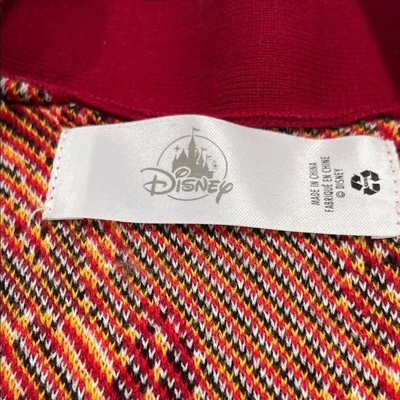 Disney Mickey Mouse Red Cardigan Sweater Sz small Graphic Knit Button Front - Picture 2 of 5